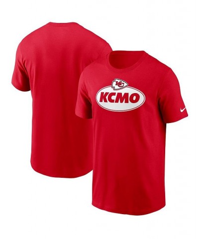 Men's Red Kansas City Chiefs Hometown Collection KCMO T-shirt $13.44 T-Shirts