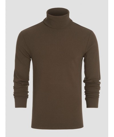 Men's Mateo Turtleneck Long Sleeves T-shirt White $37.95 T-Shirts