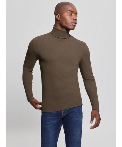 Men's Mateo Turtleneck Long Sleeves T-shirt White $37.95 T-Shirts