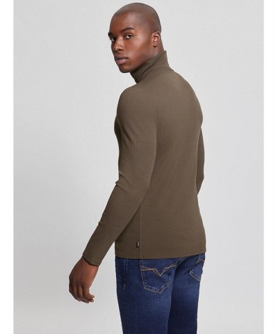 Men's Mateo Turtleneck Long Sleeves T-shirt White $37.95 T-Shirts