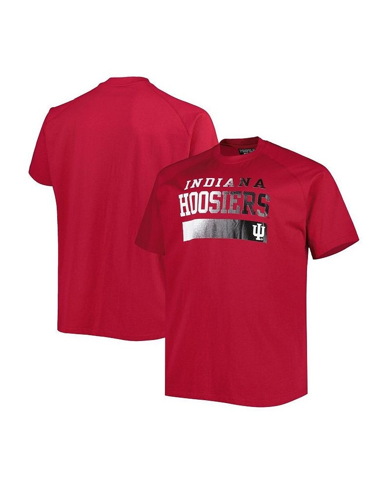 Men's Crimson Indiana Hoosiers Big and Tall Raglan T-shirt $22.94 T-Shirts