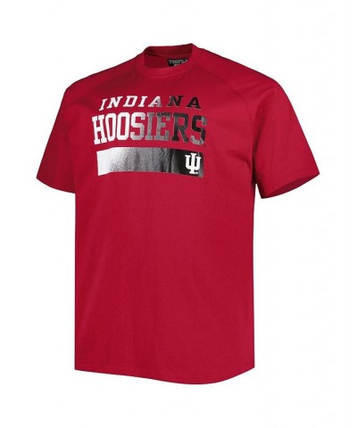 Men's Crimson Indiana Hoosiers Big and Tall Raglan T-shirt $22.94 T-Shirts