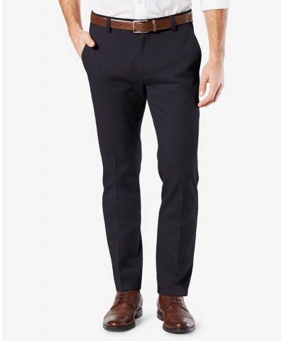 Men's Easy Slim Fit Khaki Stretch Pants Blue $22.00 Pants