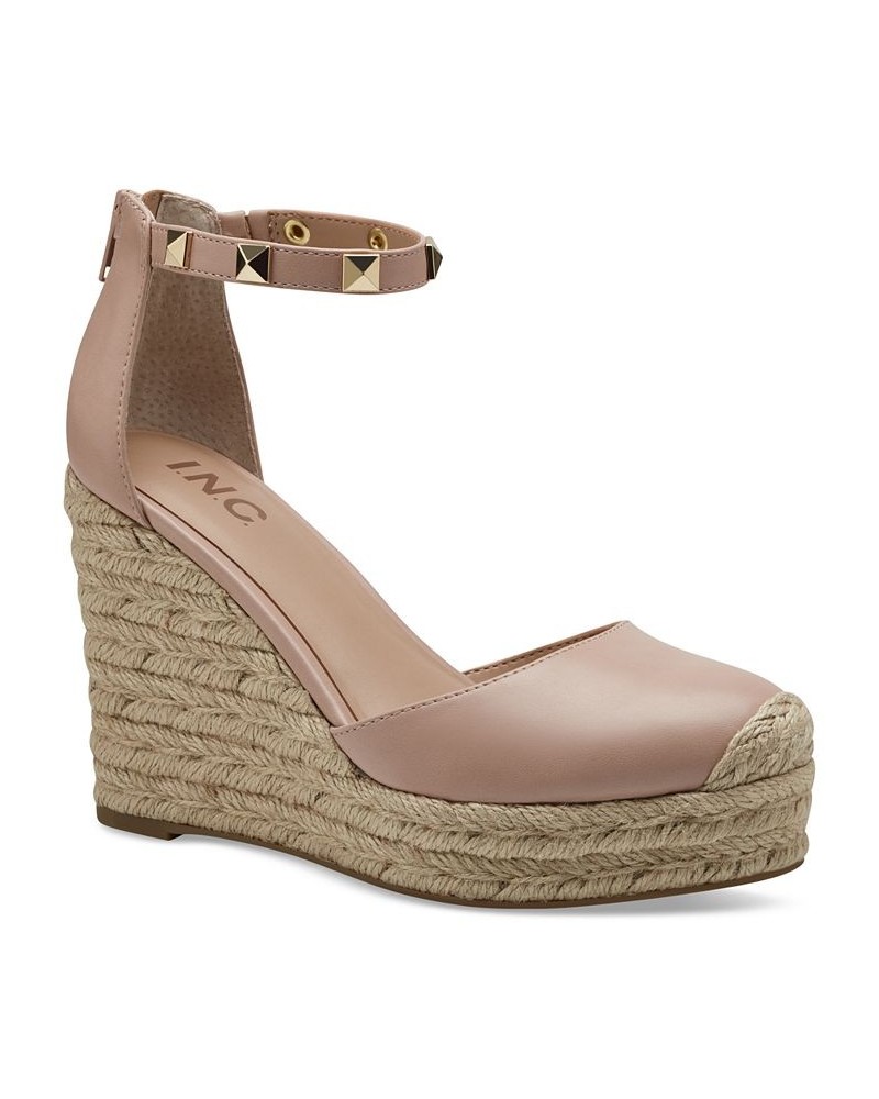 Masin Closed-Toe Wedge Espadrilles Pink $38.16 Shoes