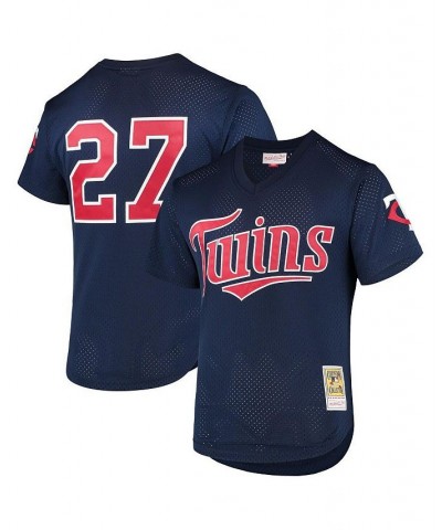 Men's David Ortiz Navy Minnesota Twins 2002 Cooperstown Collection Mesh Batting Practice Jersey $45.00 Jersey