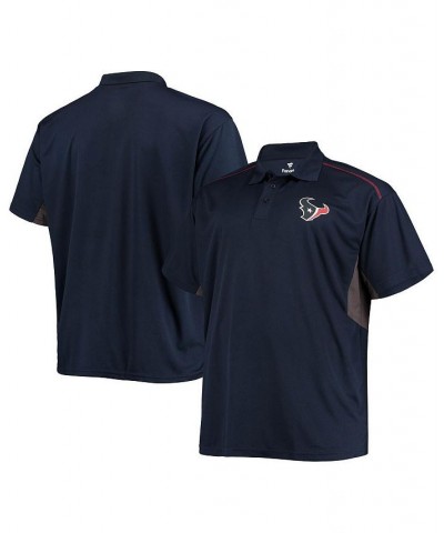 Men's Branded Navy, Charcoal Houston Texans Big and Tall Polo Shirt $29.11 Polo Shirts