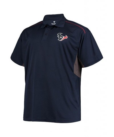 Men's Branded Navy, Charcoal Houston Texans Big and Tall Polo Shirt $29.11 Polo Shirts