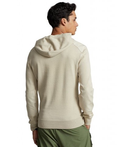 Men's Hybrid Cotton Hooded Sweater Blue $32.32 Sweaters