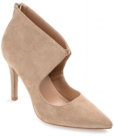 Women's Junniper Keyhole Stilettos Taupe $51.70 Shoes