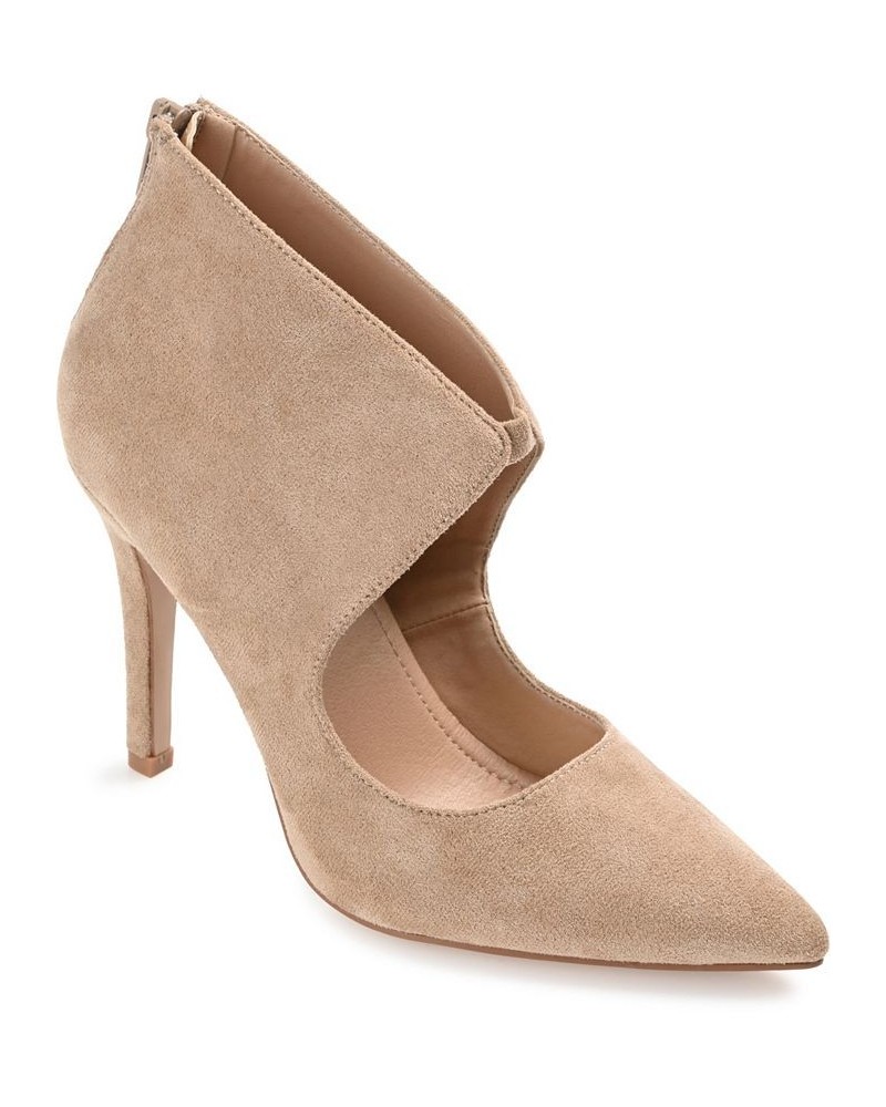 Women's Junniper Keyhole Stilettos Taupe $51.70 Shoes