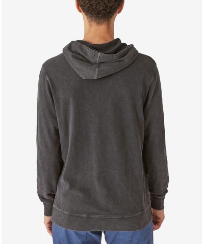 Men's Long Sleeves Weekend Slub Jersey Hoodie Black $35.19 Sweatshirt