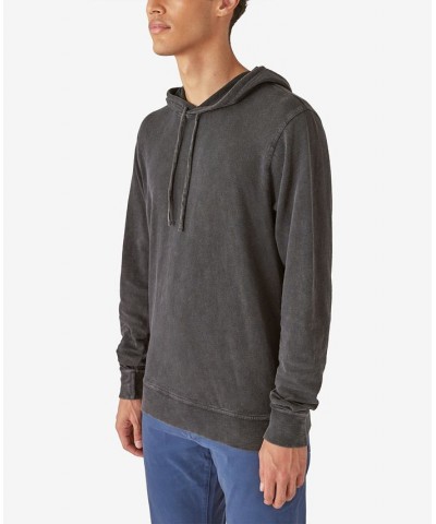 Men's Long Sleeves Weekend Slub Jersey Hoodie Black $35.19 Sweatshirt