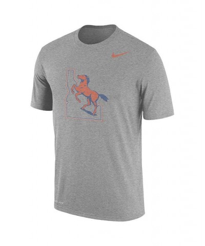 Men's Heathered Gray Boise State Broncos Vintage-Like Logo Performance T-shirt $24.50 T-Shirts