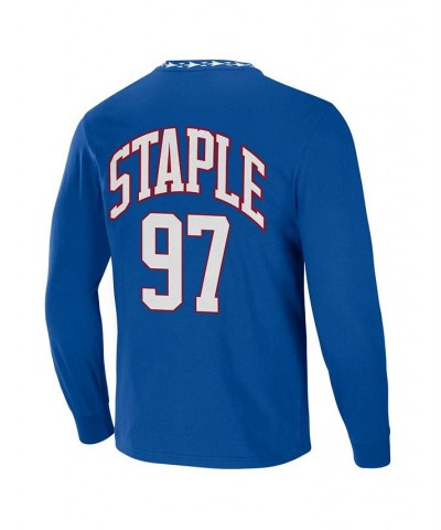 Men's NFL X Staple Blue New York Giants Core Long Sleeve Jersey Style T-shirt $19.27 T-Shirts