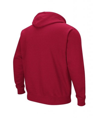 Men's Crimson IUPUI Jaguars Arch & Logo Pullover Hoodie $28.20 Sweatshirt