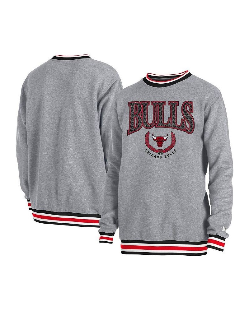 Men's and Women's Gray Chicago Bulls Vintage-Like Throwback Crew Sweatshirt $36.90 Sweatshirt