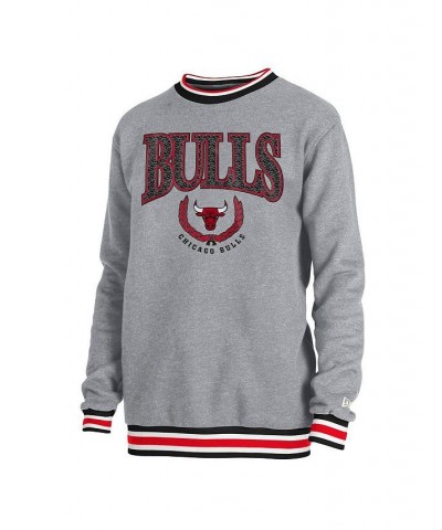 Men's and Women's Gray Chicago Bulls Vintage-Like Throwback Crew Sweatshirt $36.90 Sweatshirt