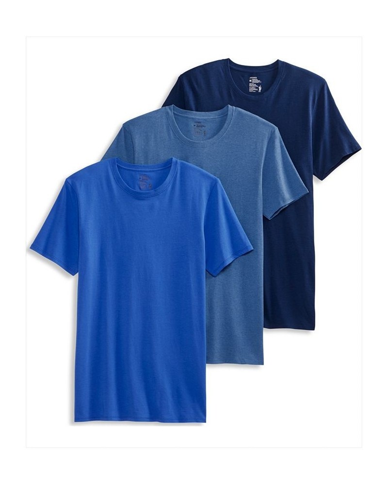 Men's 3-Pk. Stretch Crewneck T-Shirts Blue $15.81 Undershirt