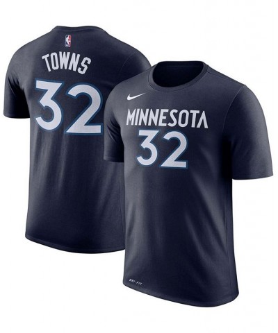 Men's Karl-Anthony Towns Blue Minnesota Timberwolves Name & Number Performance T-shirt $18.90 T-Shirts