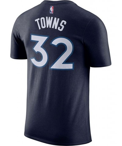 Men's Karl-Anthony Towns Blue Minnesota Timberwolves Name & Number Performance T-shirt $18.90 T-Shirts