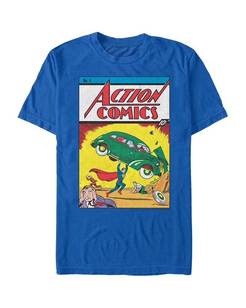 DC Men's Superman Action Comics Number One Cover Short Sleeve T-Shirt $16.45 T-Shirts