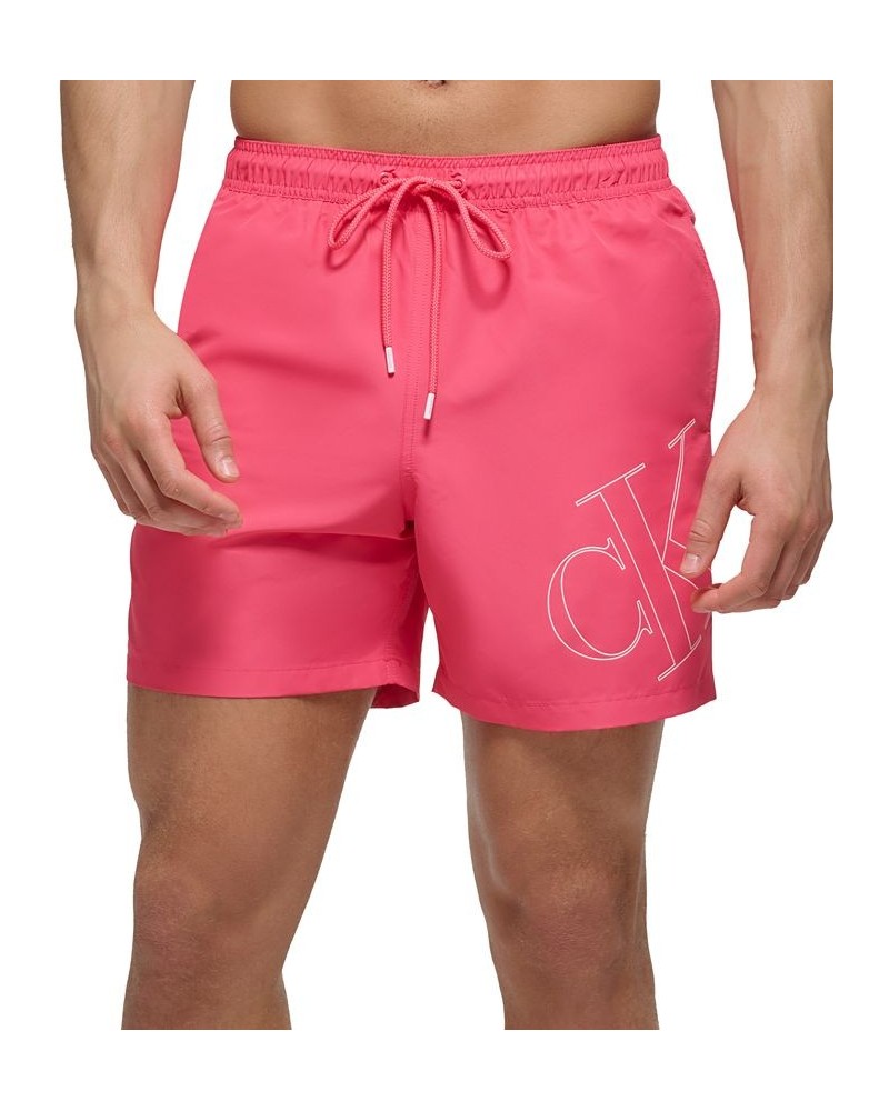 Men's 5" CK Outline Logo Swim Trunks PD05 $36.84 Swimsuits