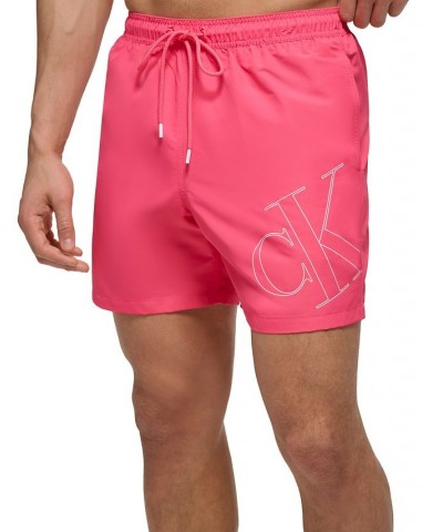 Men's 5" CK Outline Logo Swim Trunks PD05 $36.84 Swimsuits