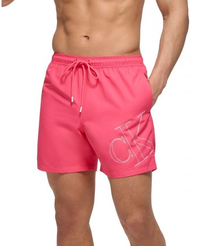 Men's 5" CK Outline Logo Swim Trunks PD05 $36.84 Swimsuits