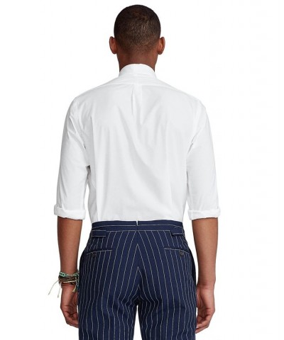 Men's Slim Fit Striped Stretch Poplin Shirt White $62.10 Shirts