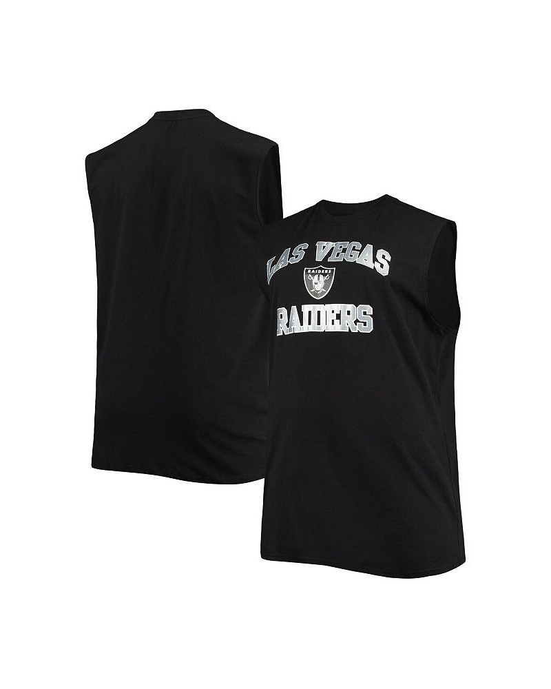 Men's Black Las Vegas Raiders Big and Tall Muscle Tank Top $16.66 T-Shirts