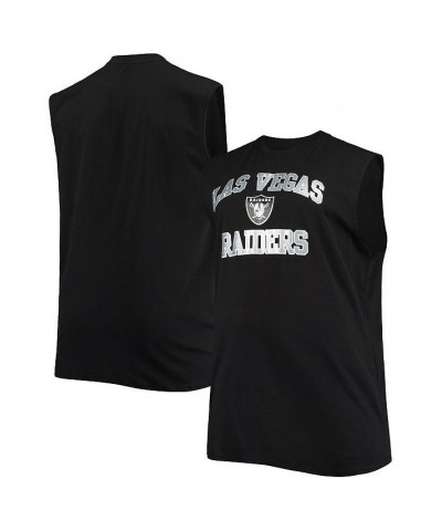 Men's Black Las Vegas Raiders Big and Tall Muscle Tank Top $16.66 T-Shirts