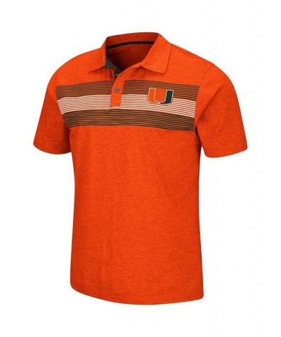 Men's Orange Miami Hurricanes Logan Polo Shirt $30.79 Polo Shirts