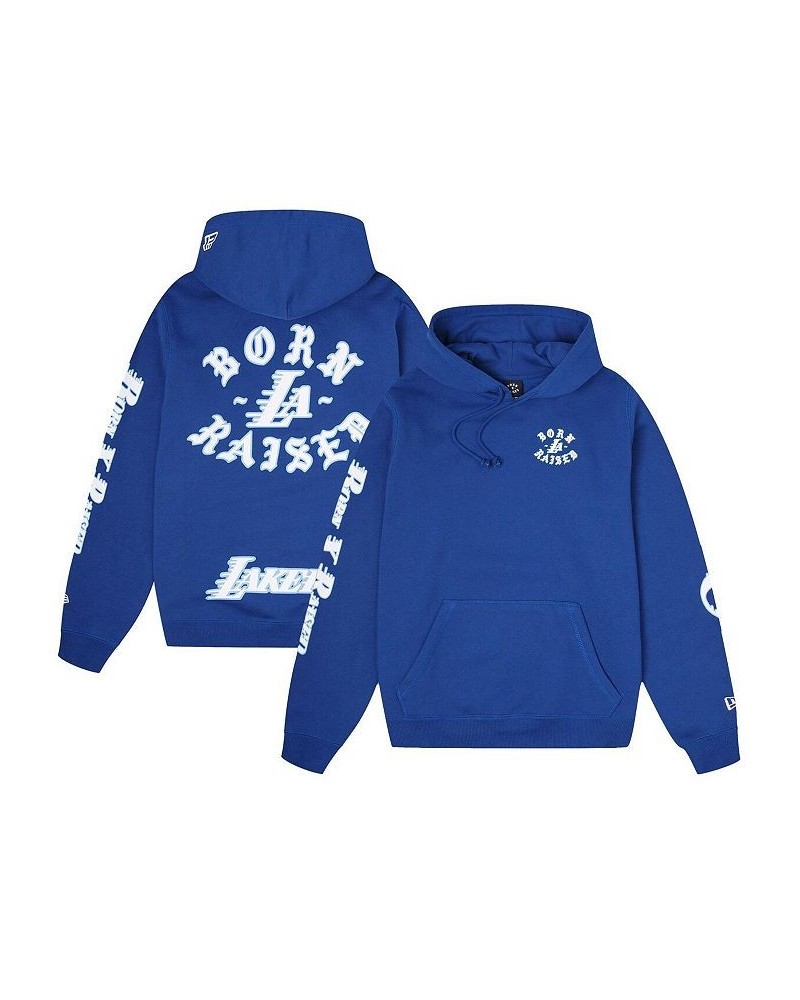 Men's Born x Raised Royal Los Angeles Lakers Heavyweight Pullover Hoodie $41.40 Sweatshirt