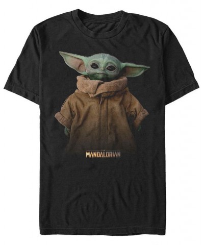 Men's Star Wars The Mandalorian The Child Jacket Portrait Short Sleeve T-Shirt Black $14.70 T-Shirts