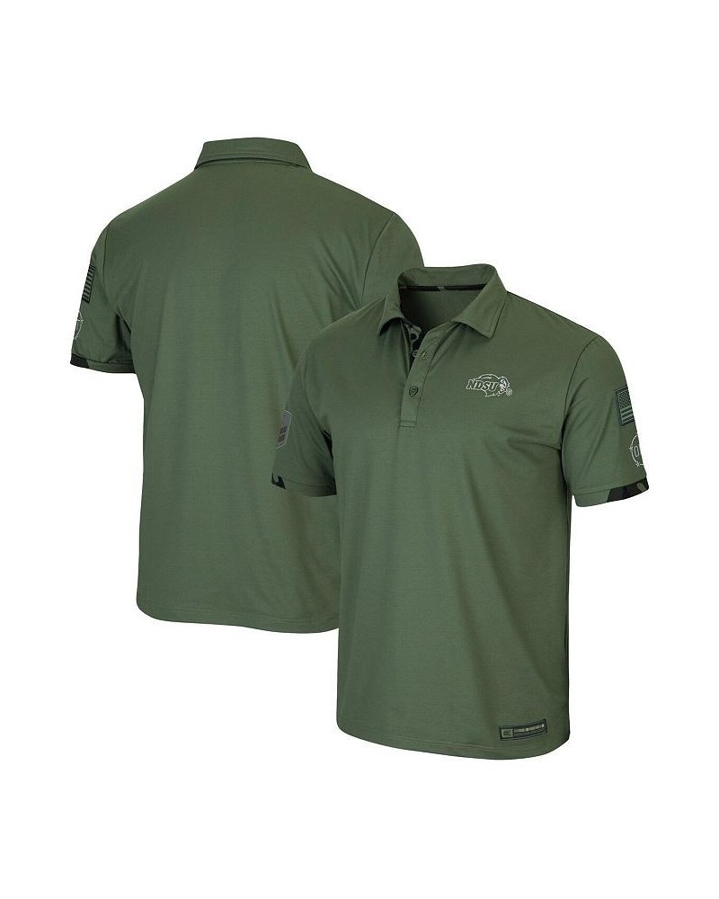 Men's Olive NDSU Bison OHT Military-inspired Appreciation Echo Polo Shirt $33.59 Polo Shirts