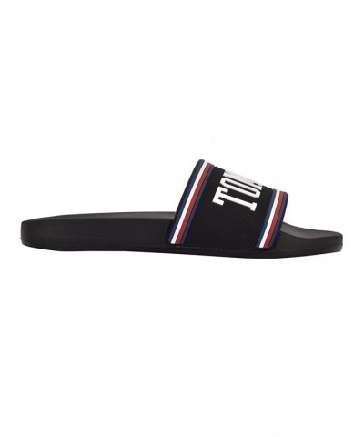 Women's Diskon Foot Bedded Pool Slides Sandals Black $28.50 Shoes