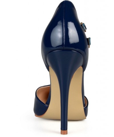 Women's Tru T-Strap Stilettos Navy $49.00 Shoes